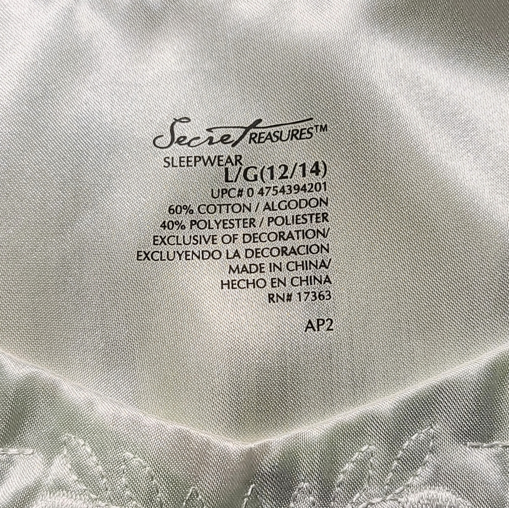 Secret Treasures Green Floral Sleeveless Nightgown Size L - Picture 8 of 9